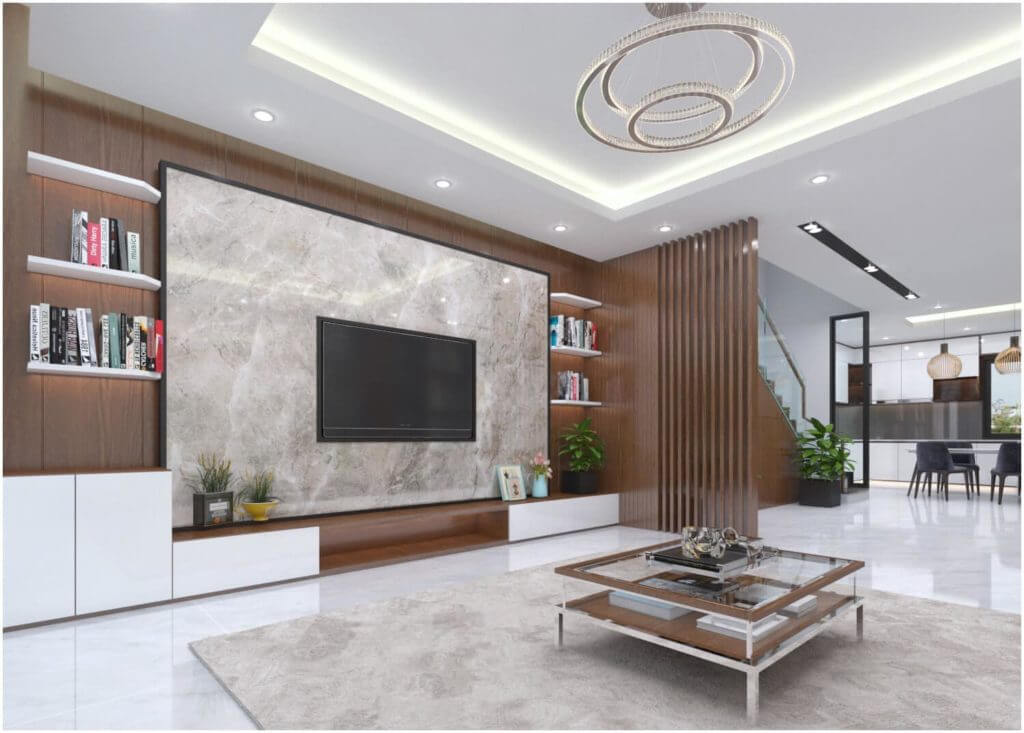 Tấm Ốp Tường Nhựa Lam Sóng Giả Gỗ - Mẫu 13 - Hình thực tế 2