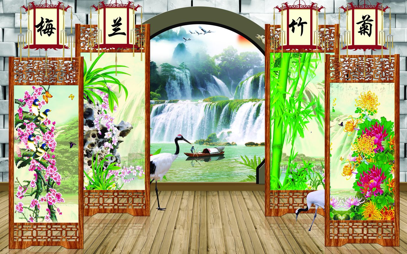 Tranh Dán Tường 3D Khung Cửa Sổ Thiên Nhiên - Mẫu 15TCS