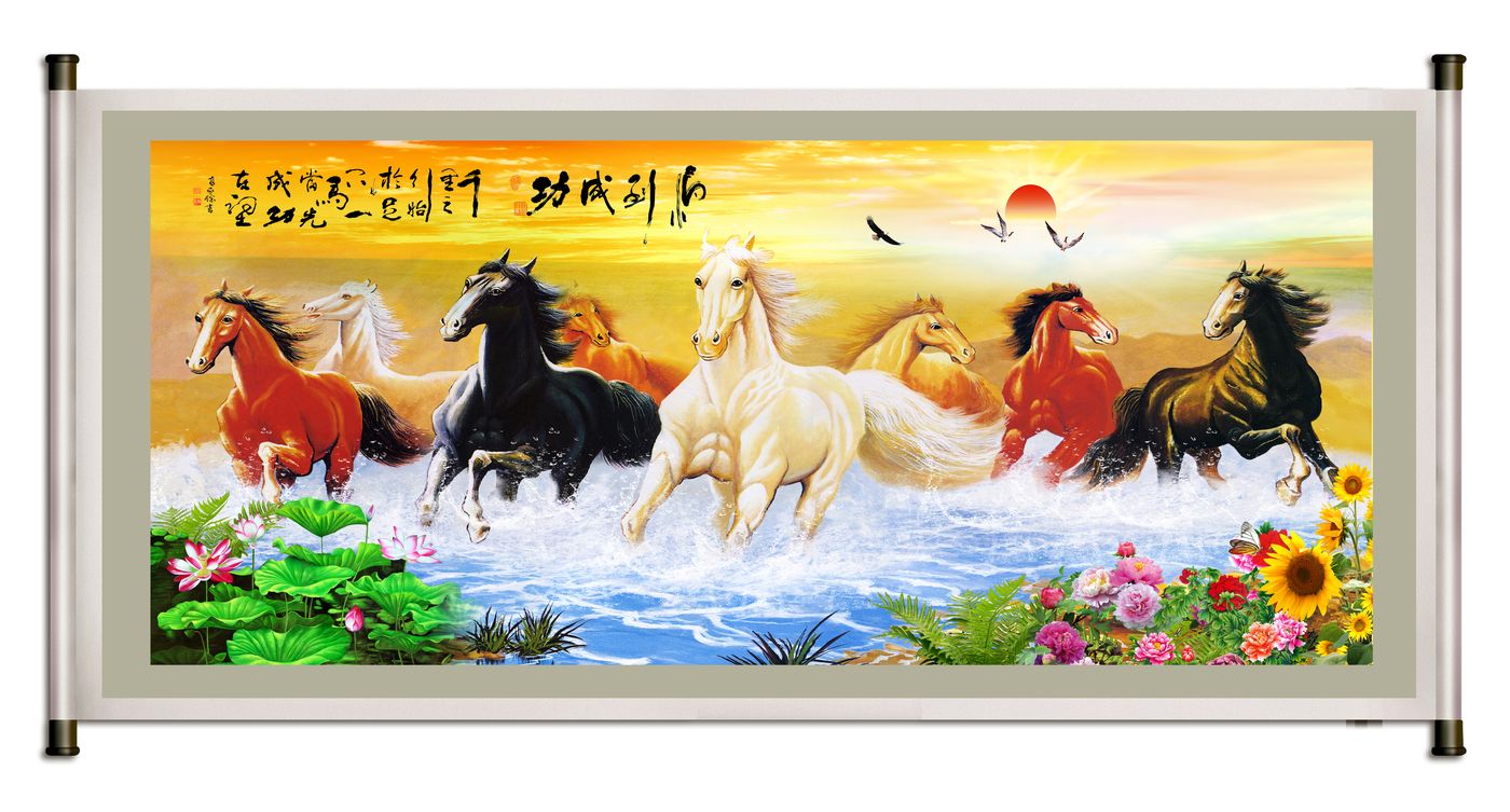 Tranh Dán Tường 3D Mã Đáo Thành Công - Mẫu BM 19 - Hình thực tế 3
